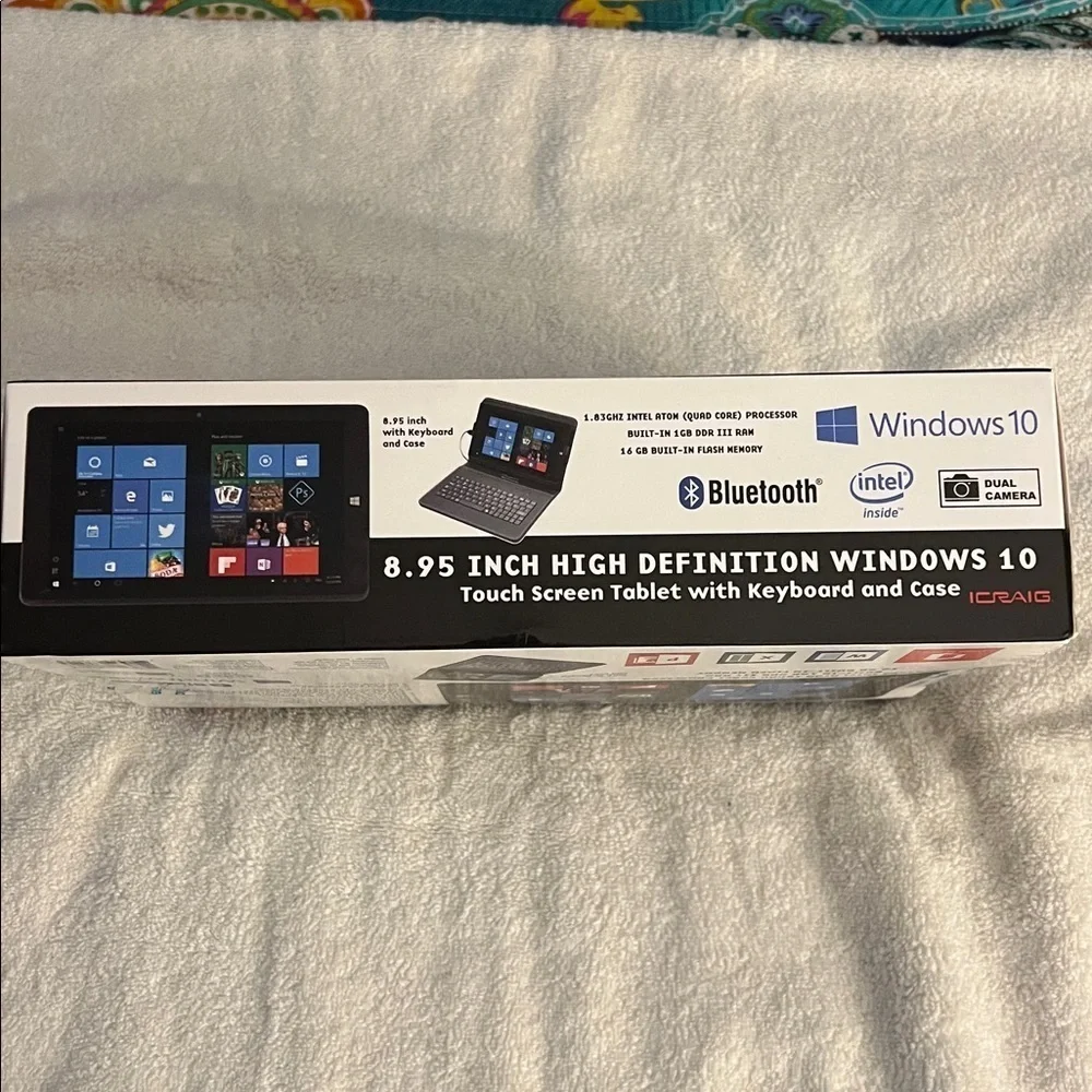Black Windows 10 Tablet with Keyboard